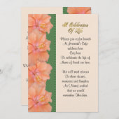 Célébration de la vie Invitation hibiscus (Devant / Derrière)