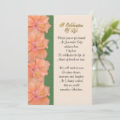 Célébration de la vie Invitation hibiscus (Debout devant)
