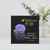 Célébration de la vie Invitation Hydrangea (Debout devant)