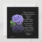Célébration de la vie Invitation Hydrangea (Dos)