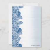 Célébration de la vie Invitation hydrangea blue (Dos)