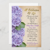 Célébration de la vie Invitation hydrangée (Devant / Derrière)