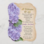 Célébration de la vie Invitation hydrangée (Devant / Derrière)