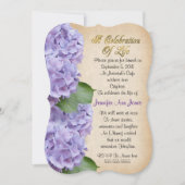 Célébration de la vie Invitation hydrangée (Devant)