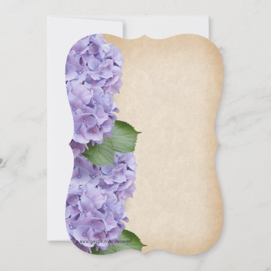 Célébration de la vie Invitation hydrangée (Dos)