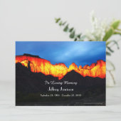 Célébration de la vie Invitation lever du soleil (Debout devant)