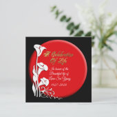 Célébration de la vie Invitation Lily asiatique (Debout devant)