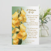 Célébration de la vie Invitation Lys canadiens (Debout devant)