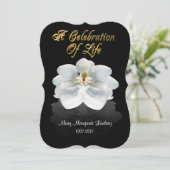 Célébration de la vie Invitation magnolia (Debout devant)