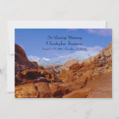 Célébration de la vie Invitation Neige sur Red Roc (Devant)