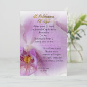 Célébration de la vie Invitation orchidée (Debout devant)