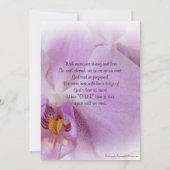 Célébration de la vie Invitation orchidée (Dos)