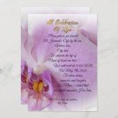 Célébration de la vie Invitation orchidée (Devant / Derrière)