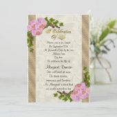 Célébration de la vie Invitation orchidées (Debout devant)