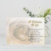 Célébration de la vie Invitation sépia rose (Debout devant)