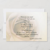 Célébration de la vie Invitation sépia rose (Dos)