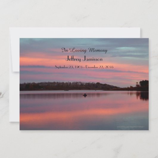 Célébration de la vie Invitation Sunset Fisherman (Devant)