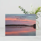 Célébration de la vie Invitation Sunset Fisherman (Debout devant)