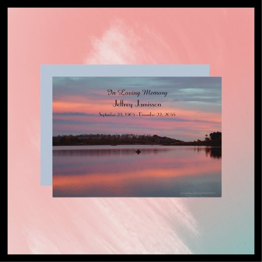 Célébration de la vie Invitation Sunset Fisherman