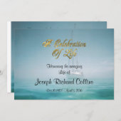 Célébration de la vie Invitation voilier (Devant / Derrière)