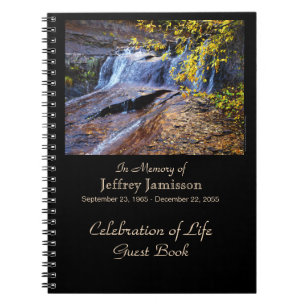 Célébration de la vie Livre d'invité, Cascade d'au