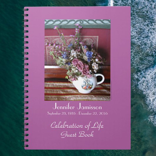 Célébration de la vie Livre d'invité, Théière Vint