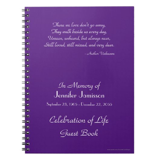Célébration de la vie Livre d'or CHOISISSEZ VOTRE (Devant)