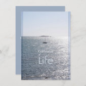 Célébration de la vie marine 3 Invitations (Devant / Derrière)