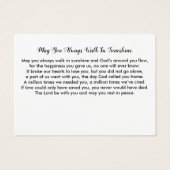 Célébration de la vie Mémorial 3 Cartes de prière  (Dos)