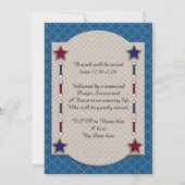Célébration de la vie mémorial invitation patrioti (Dos)