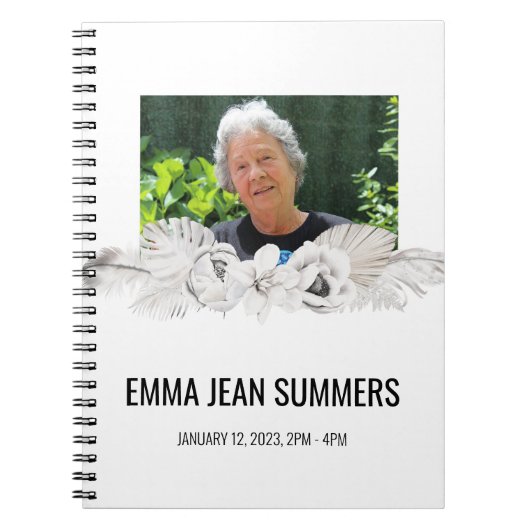 Célébration de la vie Mémorial Livre d'invité Phot (Devant)