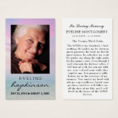 Célébration de la vie Ocean Photo de la carte de p (Devant & derrière)