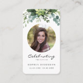 Célébration de la vie Photo carte de prière floral (Devant)