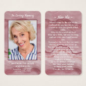 Célébration De La Vie Photo Carte De Prière Funéra (Devant & derrière)