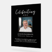 Célébration de la vie Photo commémorative Black Cu (Angle)