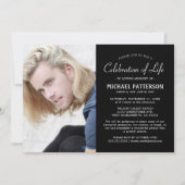 Célébration de la vie Photo Funeral Invitation (Devant)