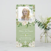 Célébration de la vie Rose Carte de remerciements  (Debout devant)