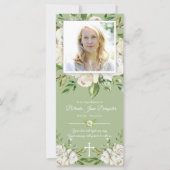 Célébration de la vie Rose Carte de remerciements  (Devant)