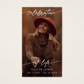 Célébration de la vie Script funéraire prière phot (Devant)