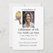 Célébration de la vie Service Invitation Musique C (Dos)