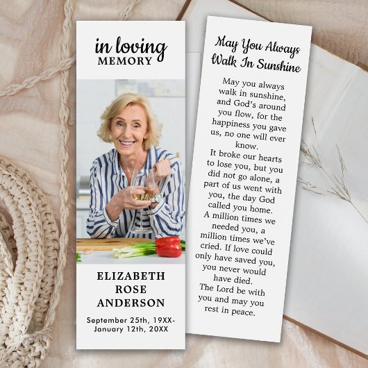 Célébration De La Vie Signet De Mémorial Photo Mod