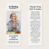 Célébration De La Vie Signet De Mémorial Photo Mod (Devant & derrière)