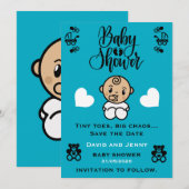 Célébration de l'arrivée de bébé Save The Date (Devant / Derrière)