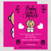 Célébration de l'arrivée de bébé Save The Date (Devant / Derrière)