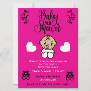 Célébration de l'arrivée de bébé Save The Date