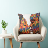 Célébration de l'art du patchwork Coussin de jet (Chaise)