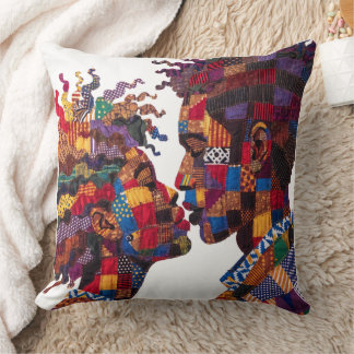 Célébration de l'art du plaid Coussin de jet