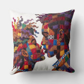 Célébration de l'art du plaid Coussin de jet (Verso)