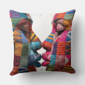 Célébration de l'art du plaid Coussin de jet (Verso)