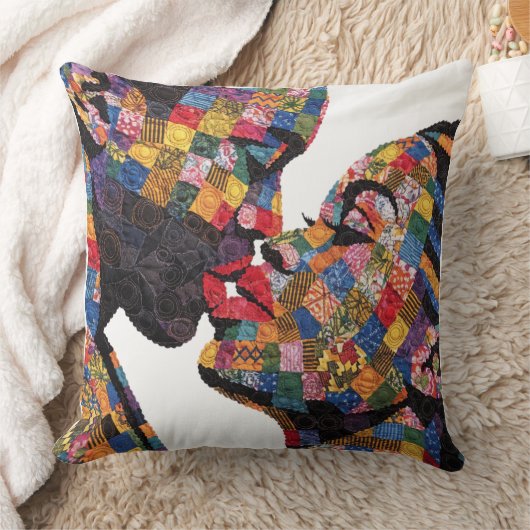 Célébration de l'art du plaid Coussin de jet (Couverture)